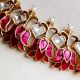 Handmade Brass Metal Jewellery Pink Lotus Necklace Set